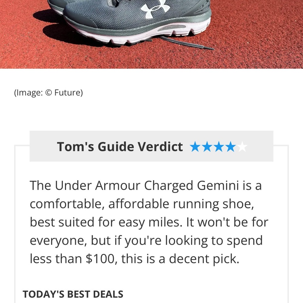 Under Armour Gray Athletic Shoes with Charged Cushioning